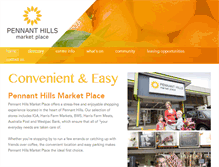 Tablet Screenshot of pennanthillsmarketplace.com.au